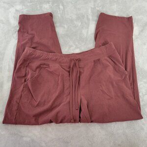 Athletic Works Womens Pants Extra Large 16 18 Pull On Brown Comfy Casual BRO6E